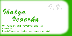 ibolya veverka business card